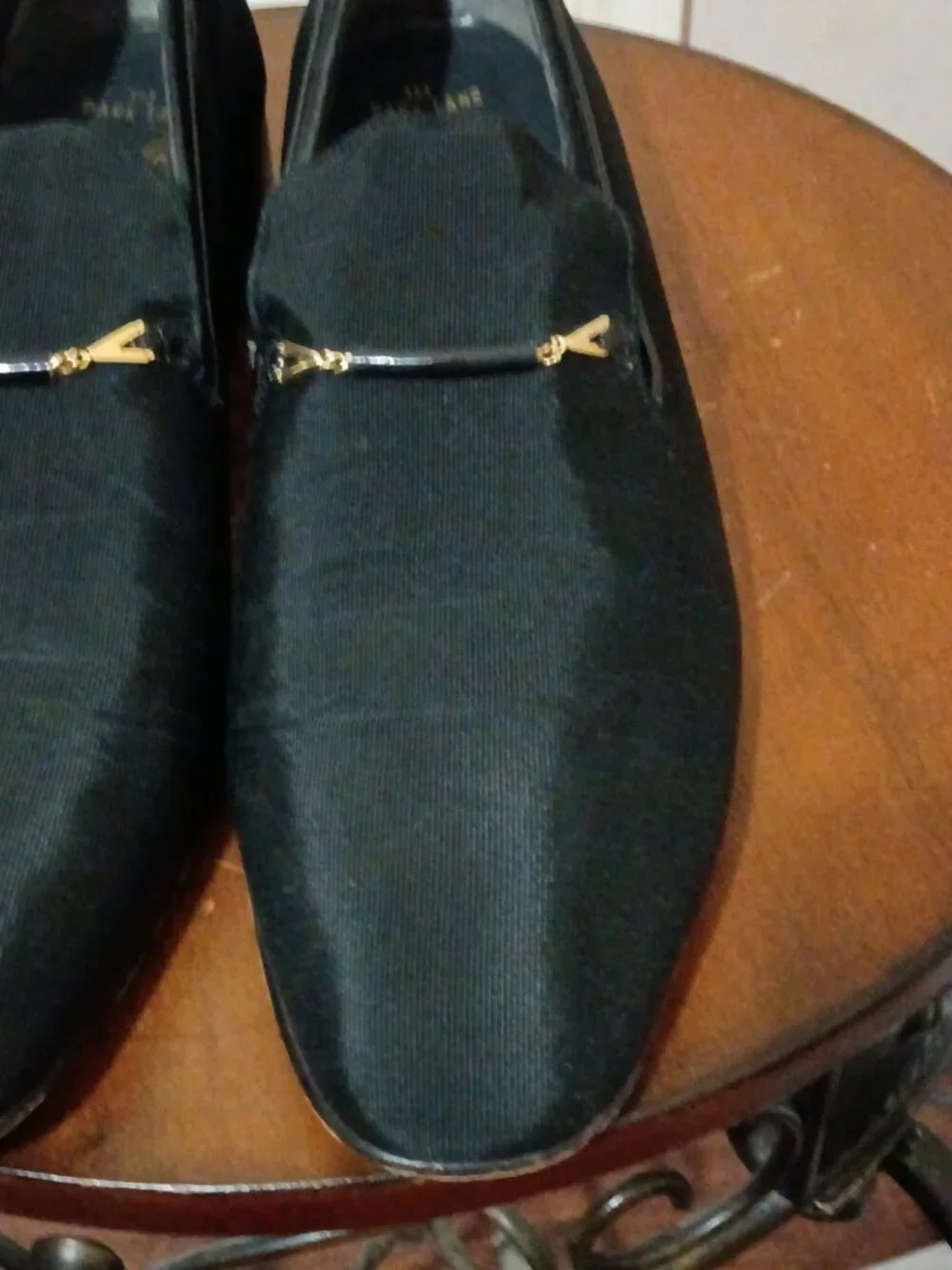 Vintage 70s Men’s Tuxedo Shoes Bally Of Switzerland Fabric Snaffle Size 11.5N